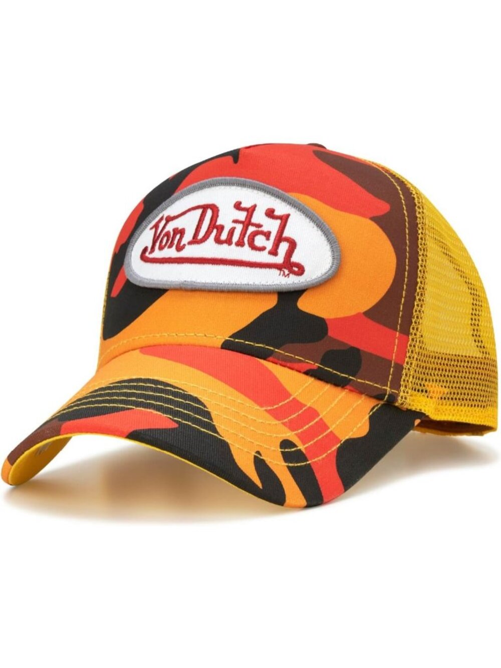 Trucker Cap with Mesh Back, Curved Bill, Adjustable Snapback - Stylish